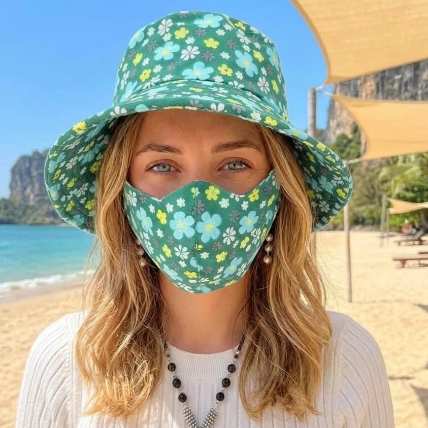 1PC Women's UV Protection Sun Hat with Face Mask Breathable Quick Dry Cycling Cap for Outdoor Hiking Summer Visor