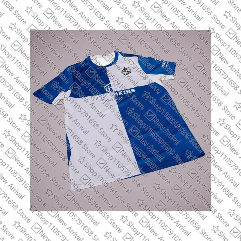 26/27 England Top Adult Sport Men Football T-Shirt Bristol Rovers Breathable Quick-dry Unisex Match Training Soccer Home Jersey
