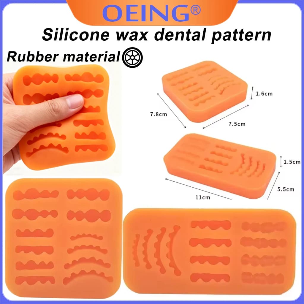 1 pz Cera Dentale Figura Pellicola Protesi Modello Base Laboratorio Dentale Cera Dente Modello di Gomma Stampo Invertito Strumenti di Laboratorio Dentale