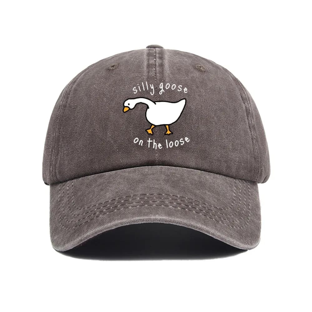 Baseball Hat with Big Goose Print for Men and Women, Soft Hat with Visiera in Becco d'Anatra, Sun Hat, Solar External Protection