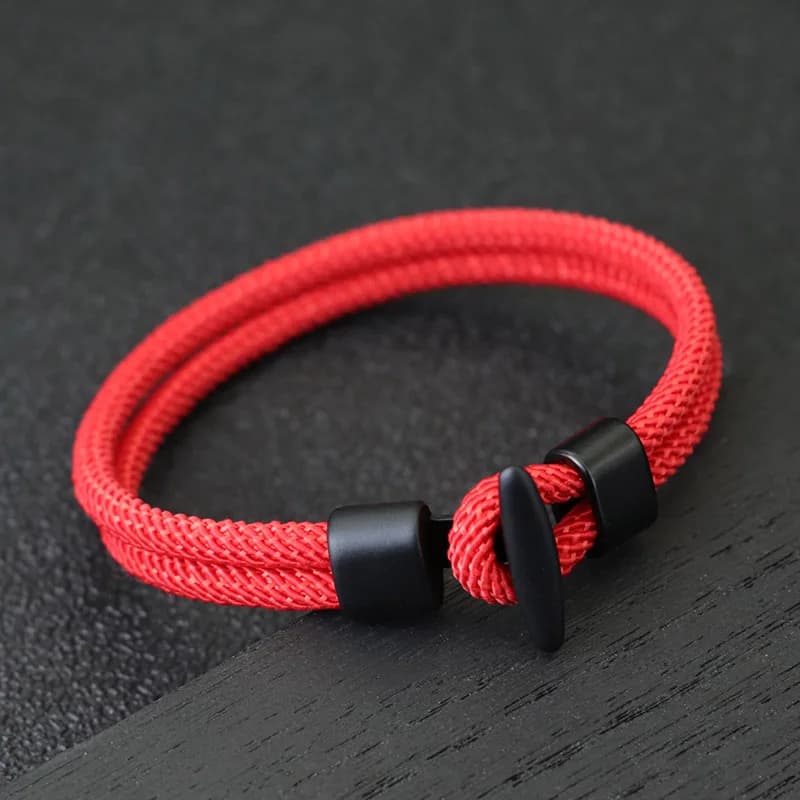 Nuovo braccialetto di corda Homme Hiphop Outdoor Camping Adventure Braclet Pulsera Roja Tela Accessori per le mani Gioielli vichinghi Punk Joias