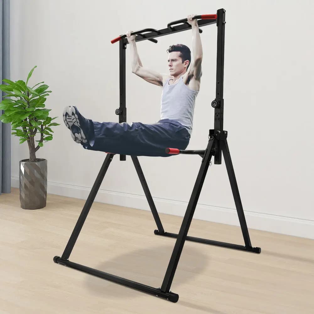 Diving station with adjustable traction bar for strength training at home gym 440 pounds