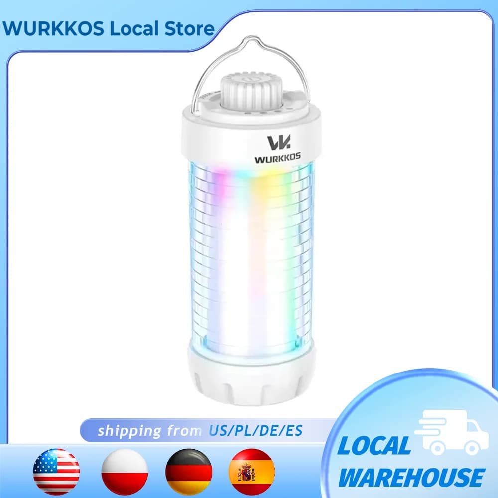 Wurkkos CL01 Lanterna da campeggio 550LM Torcia LED ricaricabile Impermeabile EDC Luce da lavoro Torcia RGB Power Bank Mini lampada magnetica