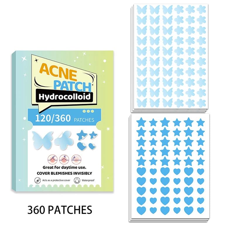 120/360Pcs Butterfly Shape Acne Pimple Patch Stickers Blemish Spot Concealer Cover 0.1mm Acne Treatment Pimple Remover Skin Care