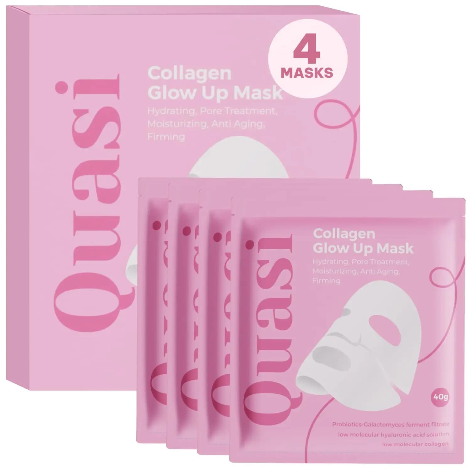 Maschera viso al collagene per la notte – Maschera coreana idratante – Niacinamide e collagene a basso peso molecolare – Rassodante e levigante per la pelle