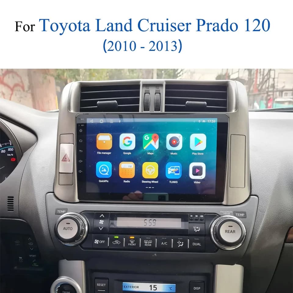 Android 14 8G Ram Auto Radio Per Toyota Land Cruiser Prado 2009 2010 2011 2012 2013 Lettore DVD Multimediale di Navigazione GPS