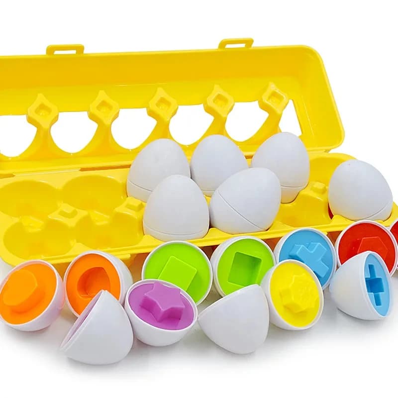 Montessori Baby Toys 3D Puzzle Shape Matchin Eggs Toy for Learning Educational Toy Eggs Games Sorters Toys For Children Gifts