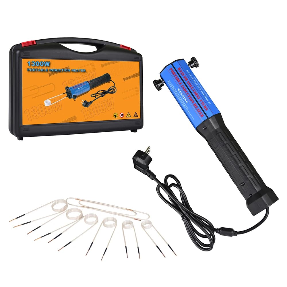 NUOVO Kit Riscaldatore a Induzione Magnetica 1300W, Macchina per Riscaldamento a Induzione Senza Fiamma per Auto, 8 Bobine, Strumento per Riparazione Auto