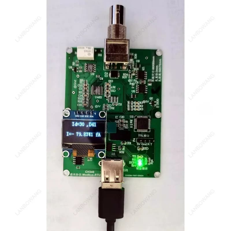 D41-USB Wide Range Weak Current Measurement Module Picoammeter 50pA to 1A Micro Current Testing Board