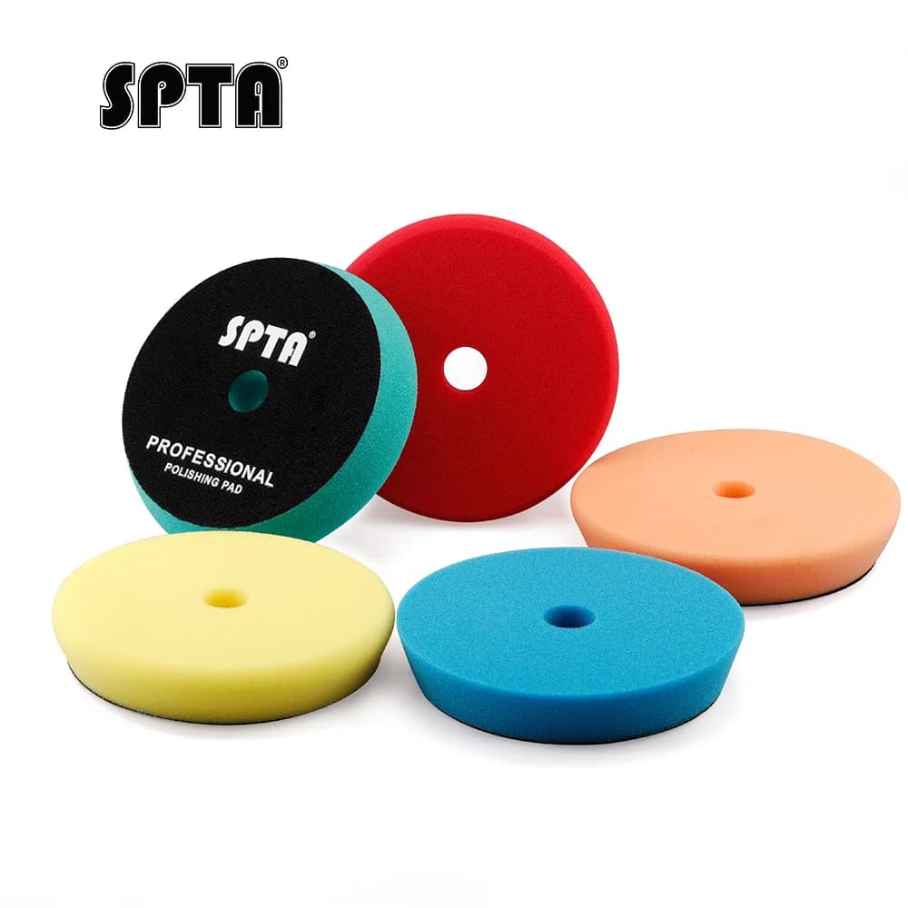 SPTA 3 "/5"/6 "Spugna per auto Lucidatura Tampone per lucidatura Piatto a forma di T PolishPad Gancio e anello Rimuove graffi per lucidatura/cera