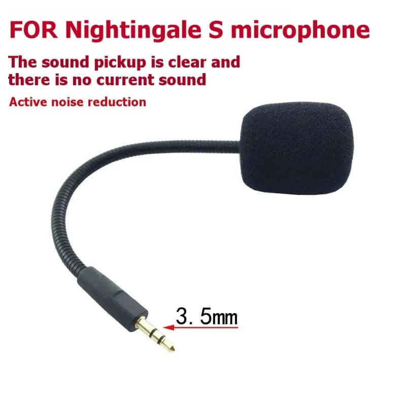 diPUBLICITYPerFor Kingston Nighthawk S gaming headphones, detachable microphone with 3.5 mm rod, spare headphones