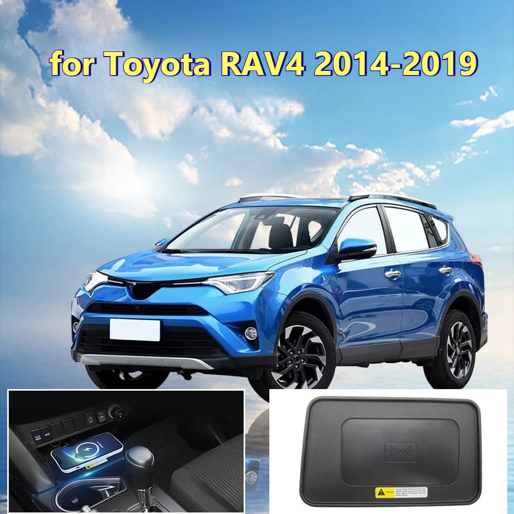 Wireless Charger for Toyota RAV4 4th Generation 2014-2019, Smart Q-I/Magnetic Version, Quick Charging Pad for Central Console, Phone Support