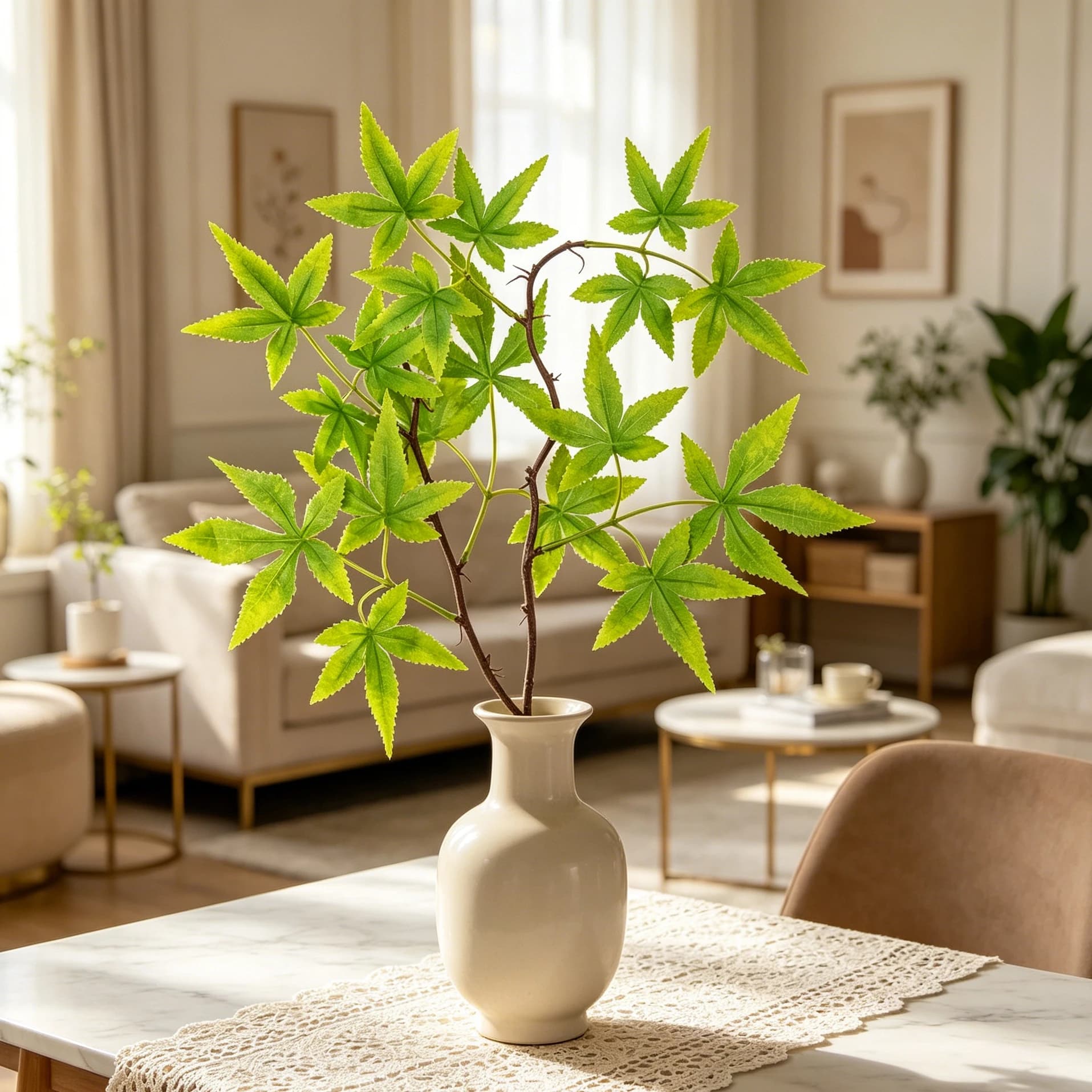 Autumn Artificial Plant Maple Leaf Wedding Party Bridal Bouquet Decorations Office Table Window Sill Accessories Home Table Yard