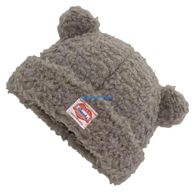 T4MD Cappello berretti alla Cappello pullover caldo con orecchie da orso Tutti i copricapi coordinati per uso quotidiano