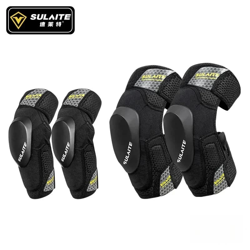 SULAITE Moto Motocross Equitazione Ciclismo Pro Ginocchiera Enduro Gomitiere Bike mx Downhill Pattinaggio a rotelle Equipaggiamento protettivo