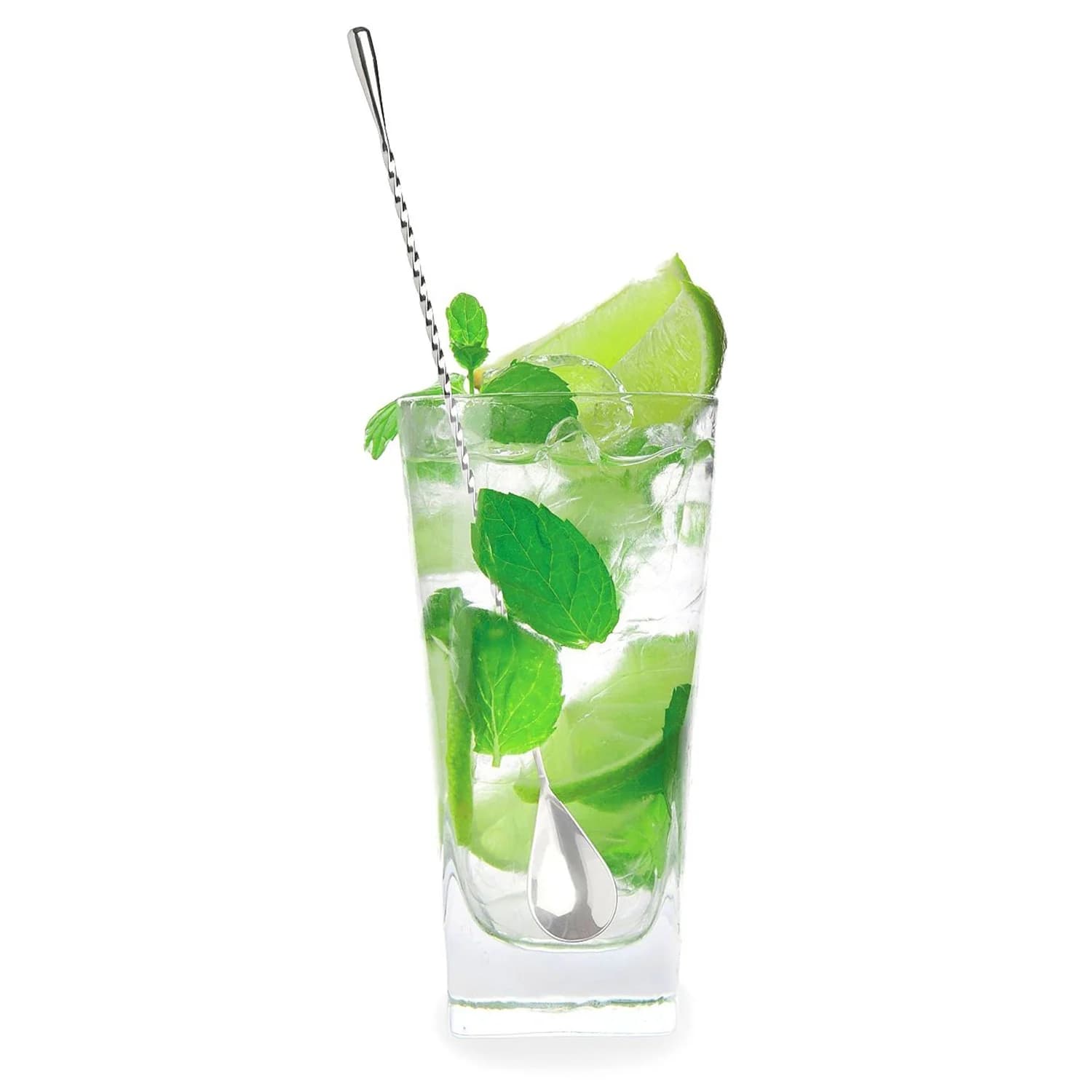Cucchiaio da miscelazione in acciaio inossidabile AT16 da 12 pollici, cucchiaio per cocktail con motivo a spirale