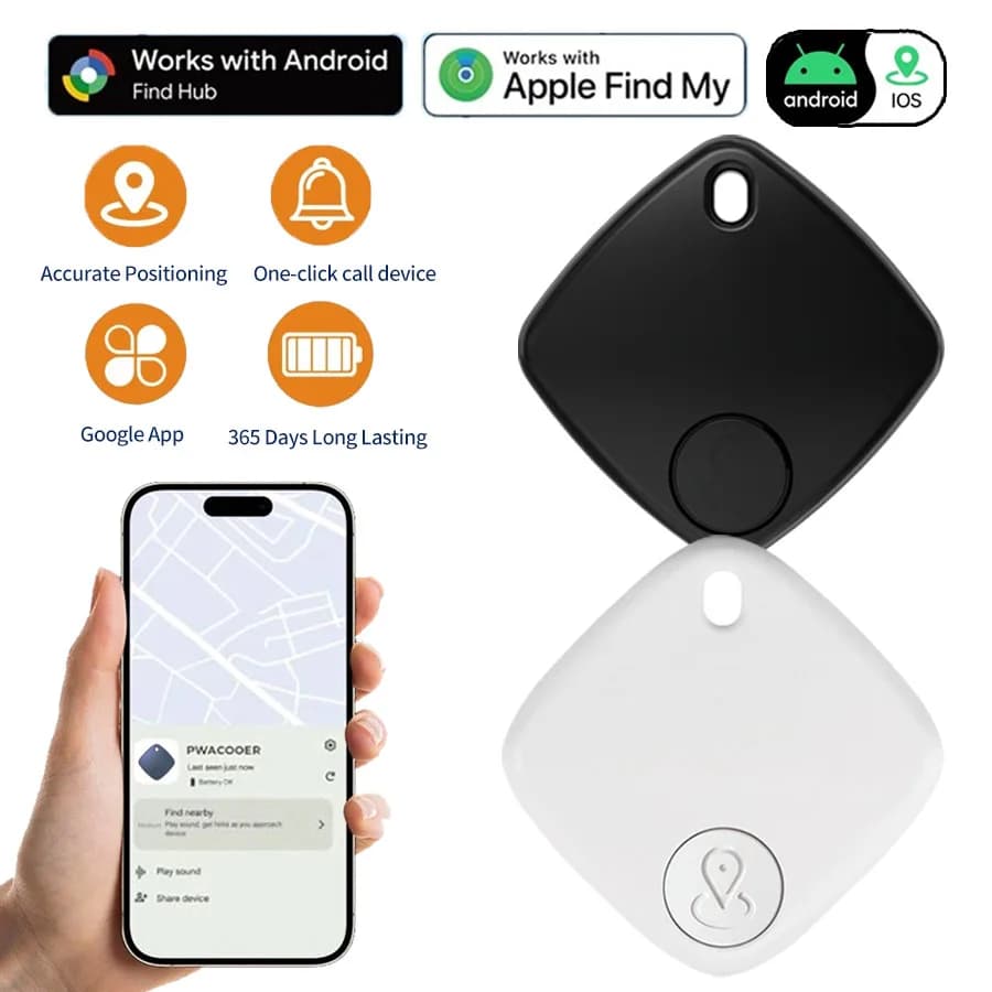 Smart Airtag GPS Tracker Elderly Kids Anti-Lost Reminder Device Pets Bag Wallet Bluetooth Locator For IOS Android System Finder