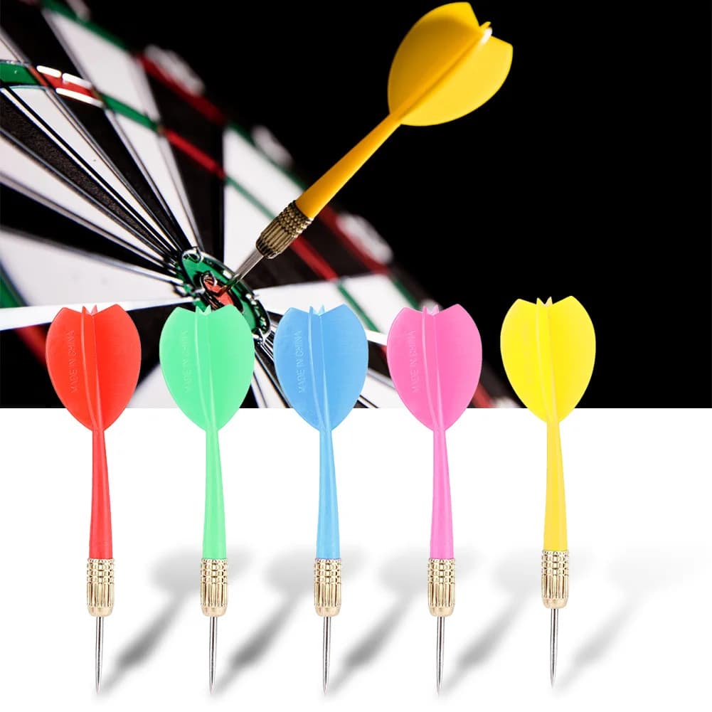 Set di 15 Punte per Freccette, Corpi per Freccette, Freccette Colorate (Rosso, Giallo, Verde, Viola, Blu)