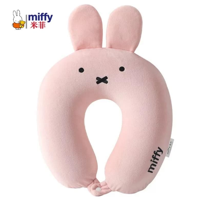 Miffy Memory Foam Pillow Cute Cartoon Rabbit U-Shaped Travel Pillow Soft Cervical Support Pillow Office Nap Sleeping Cushion