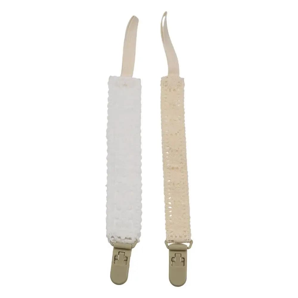 Catenella Portaciuccio in Pizzo per Neonati, Cinghie Regolabili per Massaggiagengive, Clip Portaciuccio Floreali, Clip Porta Tettarelle per Bambini