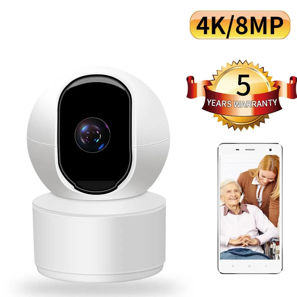 N_eye 8MP 4K/1080P HD telecamera IP di sicurezza domestica telecamera Wireless Audio bidirezionale visione notturna CCTV telecamera WiFi Baby Monitor Pet cam