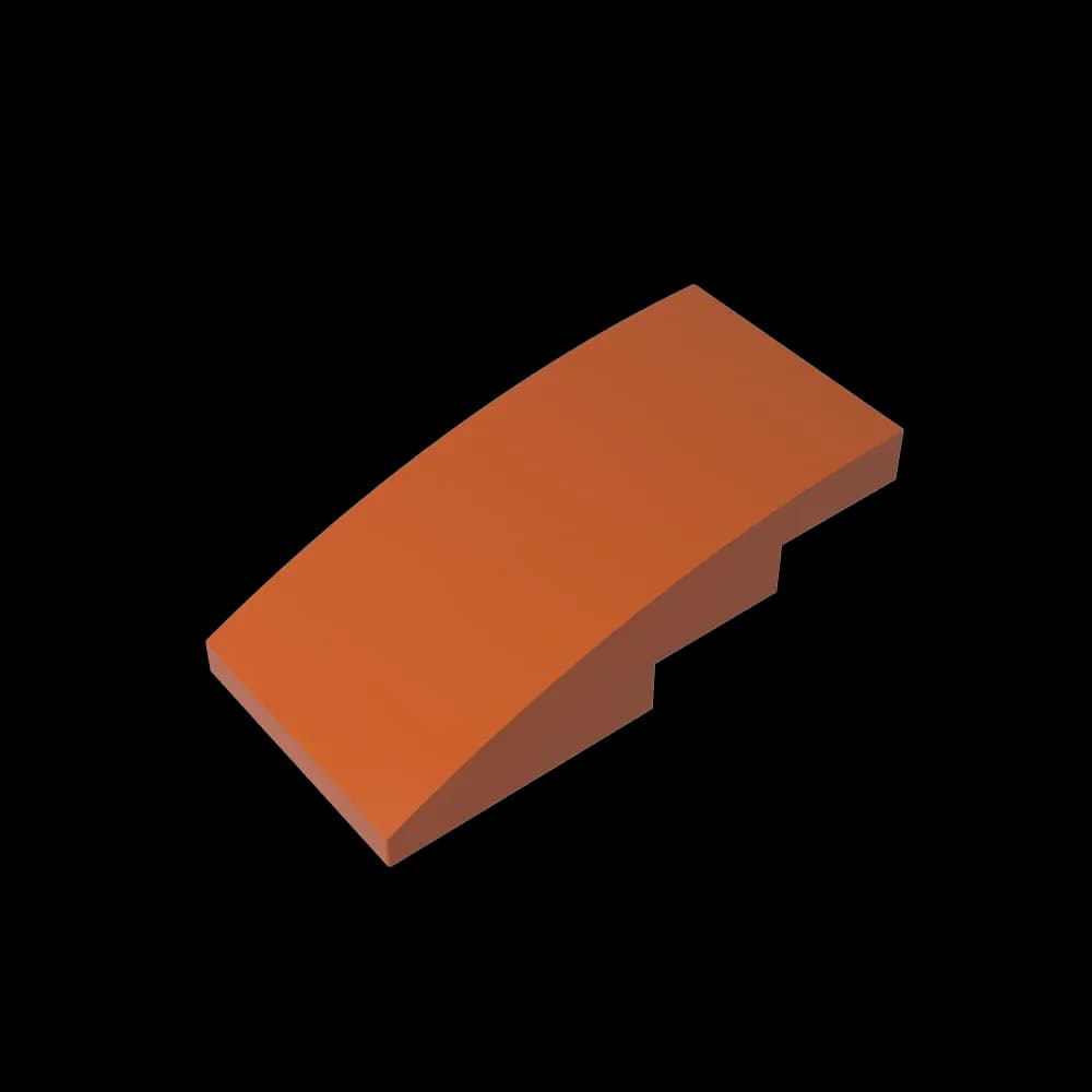 Gobricks 1 Pcs MOC Slope Curved 4 x 2 No Studs Brick Compatible With 93606 Model Building Blocks Parts Children Assembly Toys