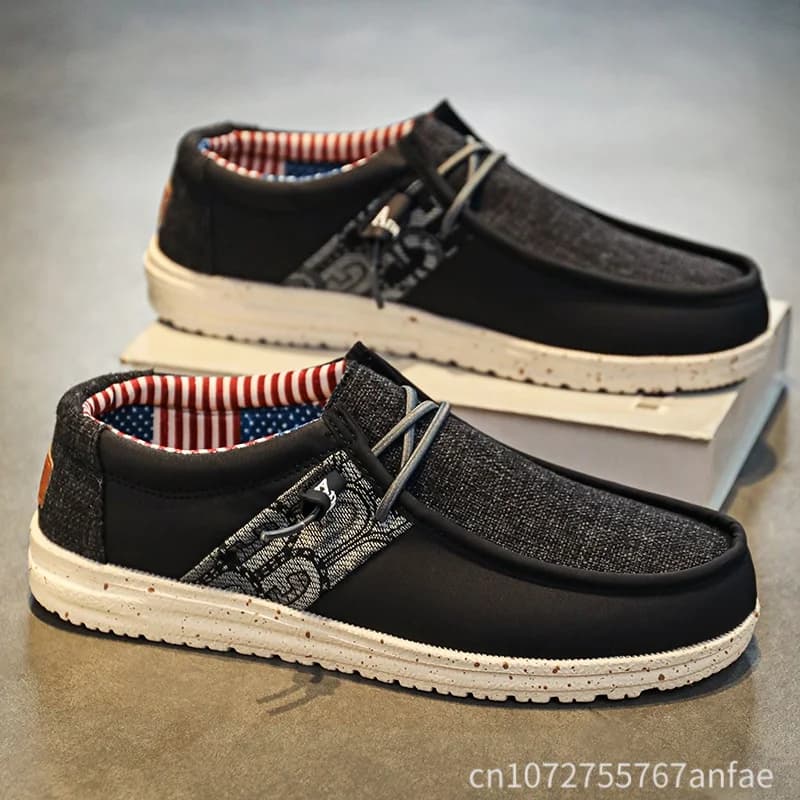 Mocassini da Uomo Blu/Neri in Offerta, Scarpe Casual Comode e Leggere, Taglie Grandi fino al 48