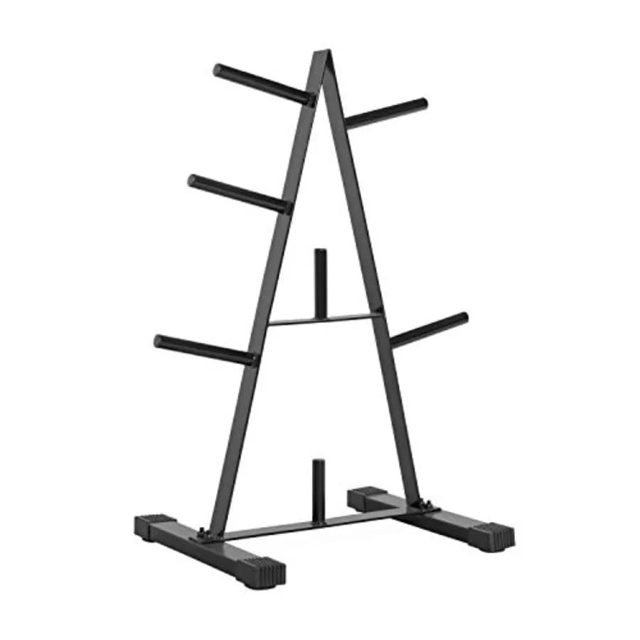 Heavy Duty Bearing 1 Powder Black Steel Stackable Storage Solution Resistant for Home Gym