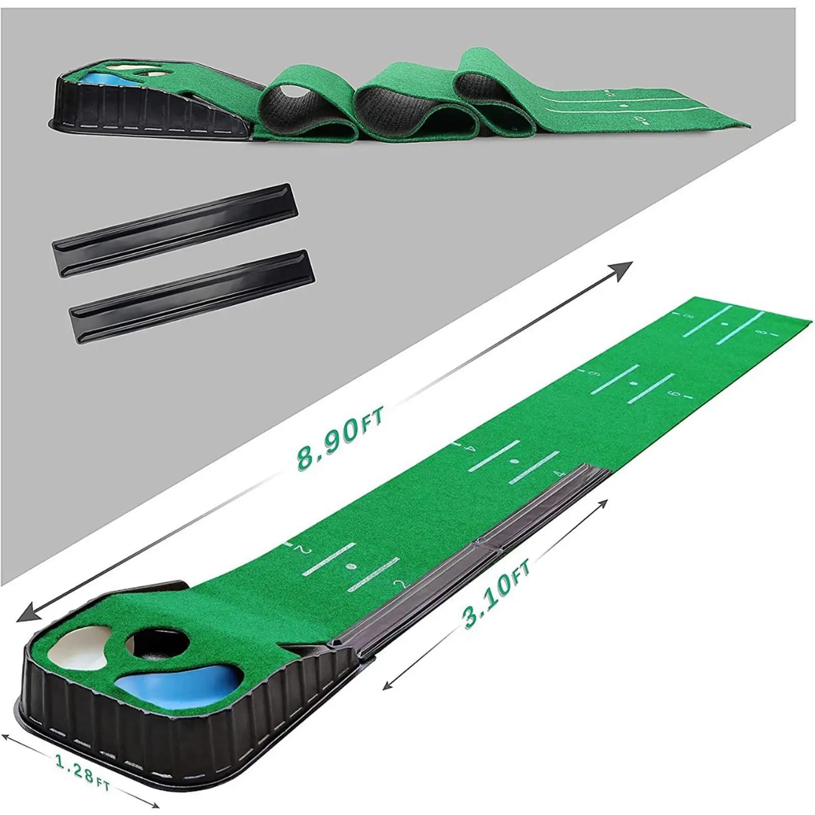 Golf Practice Tool Golf Putting Green Mat Automatic Ball Return Washable Trainer for Home Backyard