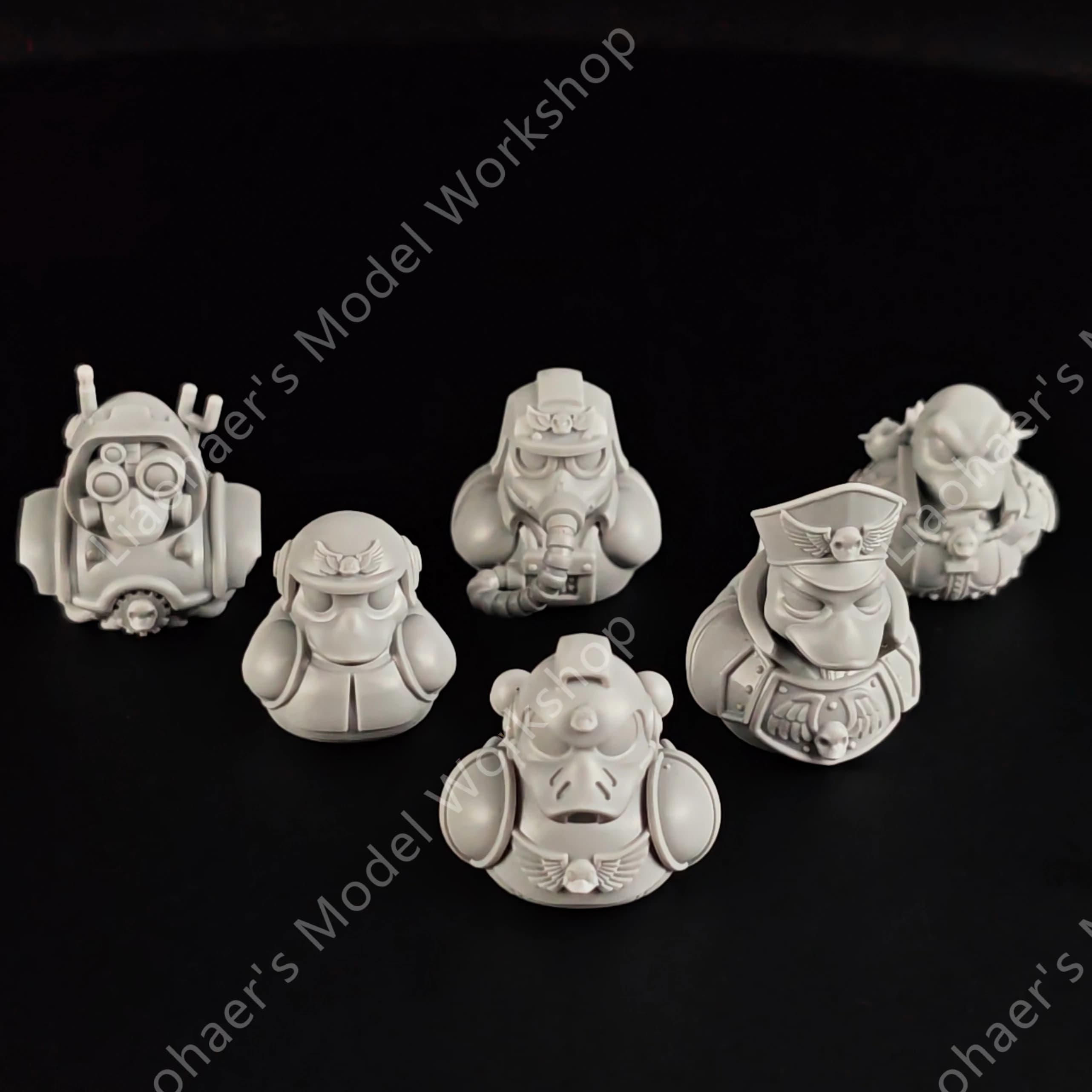 Miniatura per Gioco da Tavolo in Stile Gotico Scuro Sci-fi - Anatra Soldato Imperiale - Anatra Spaziale - Anatra Mechanicus - Anatra Commissario - Anatra Sorella