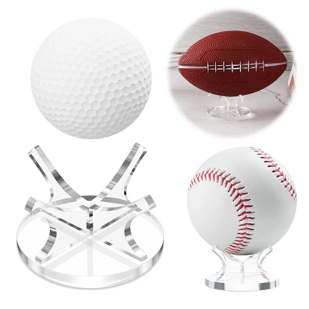 Espositore per Palline Sportive in Acrilico, Supporto Trasparente per Palline, Porta Memorabilia e Autografi per Palline da Golf, Softball e Tennis