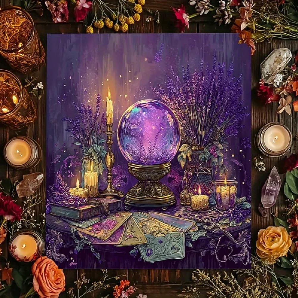 1 pz. Tovaglia per rituali magici con sfera di cristallo mistica, panno per altare per divinazione e giochi di carte oracolari, forniture per feste ed eventi