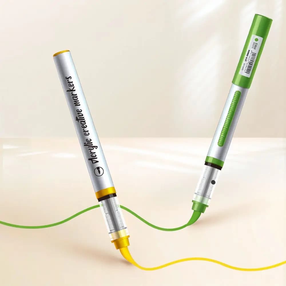 For Nuoya Liquid Direct Acrylic Paint Pen Flexible Soft Tip Quick Dry Marker For Illustrating Drawing Art Supplies