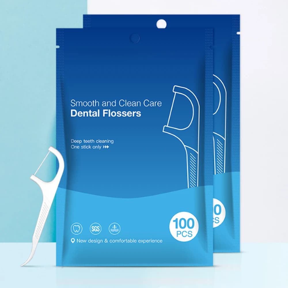 100 pezzi filo interdentale filo interdentale Picks pulisci tra i denti spazzolino interdentale stuzzicadenti filo interdentale Picks igiene orale cura