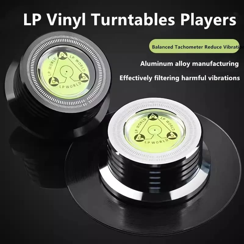 50Hz Lega LP Vinile Giradischi Disco Giradischi Stabilizzatore Livello Morsetto per peso in alluminio Lettore musicale Elettronica di consumo