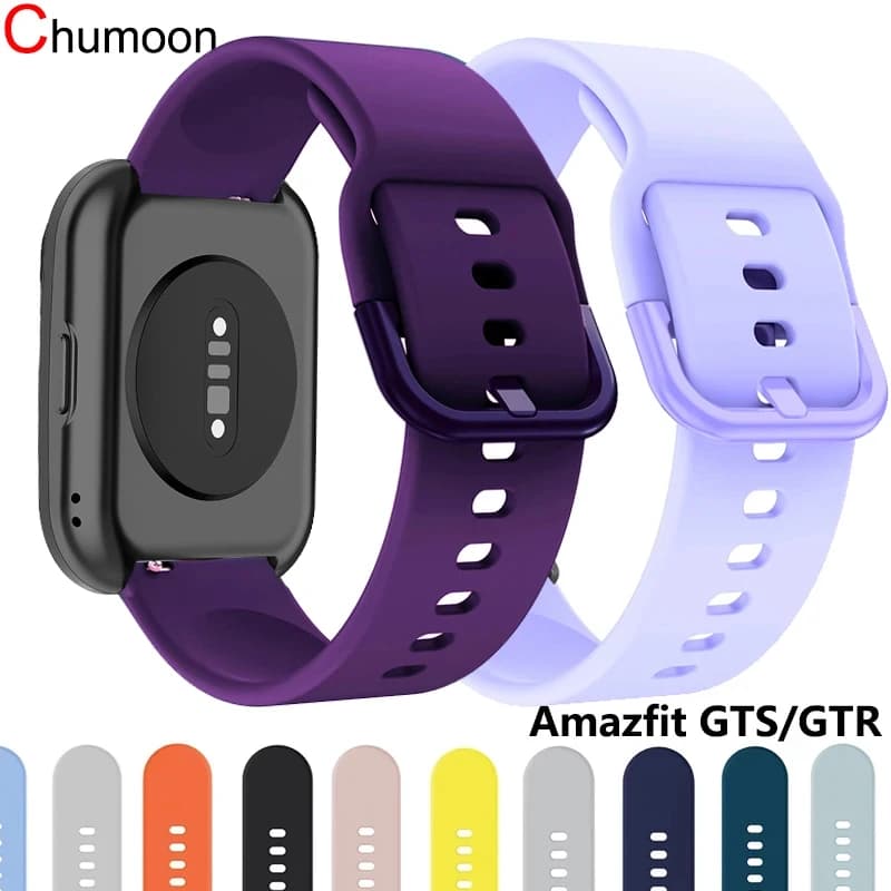 Cinturino per orologio da 20mm 22mm per Amazfit bip5 GTS 4 3 2 GTS2mini Gtr 2 4 42mm Bracciale in silicone Samsung Galaxy watch 6 5 40mm 44mm cinturino