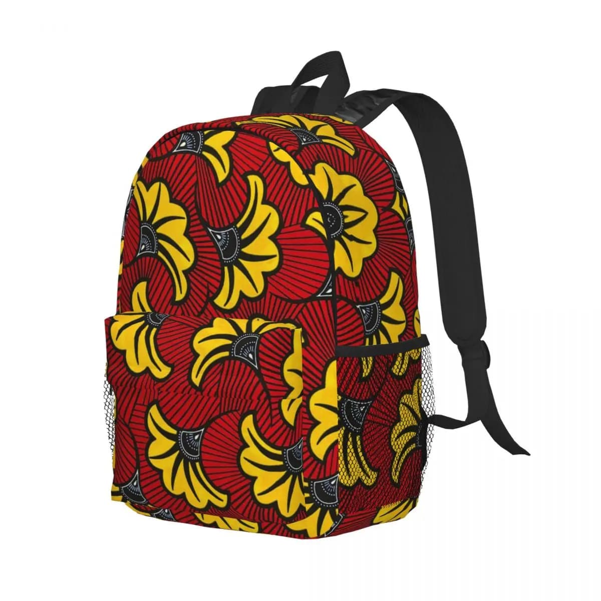 African Ankara Wax Print Backpack Student Boys Girls BookBag Children School Bag Laptop Shoulder Bags for Men Women