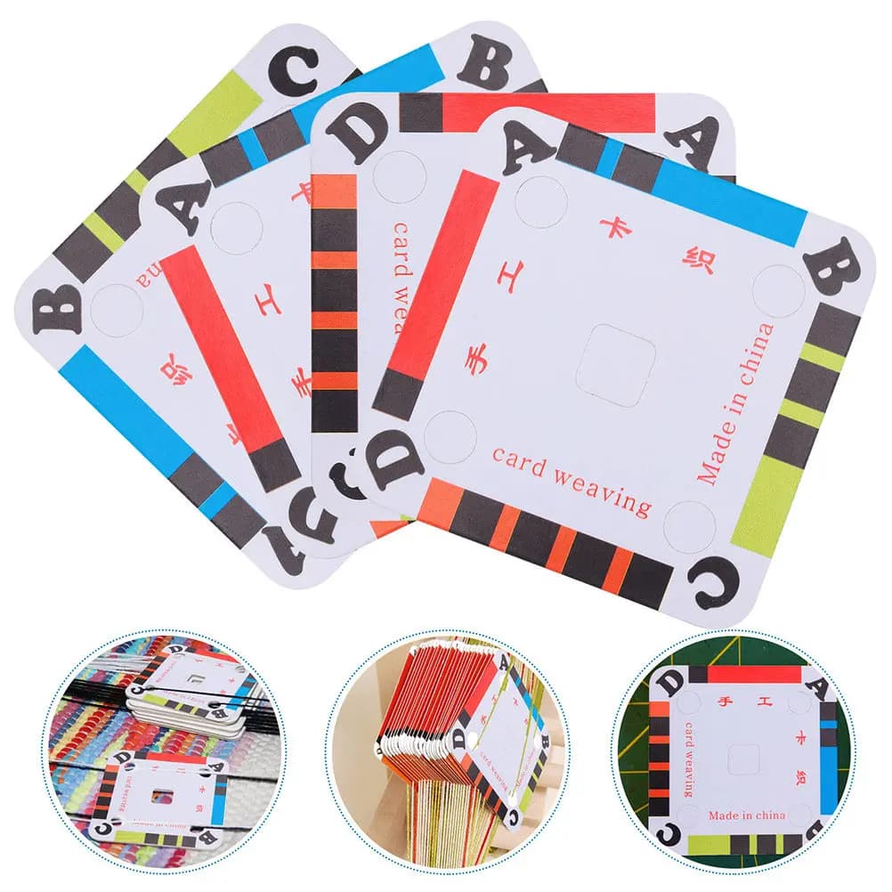 50 Pcs Hand Card Craft Accessories Tablet Accessory Woven Greeting Cards DIY Weaving