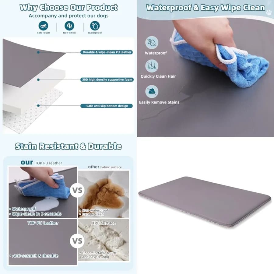 Cuccia Extra Large per Cani, Letto Impermeabile per Cani di Taglia Grande, Cuccia da Esterno con Schiuma ad Alta Resilienza, Facile da Pulire