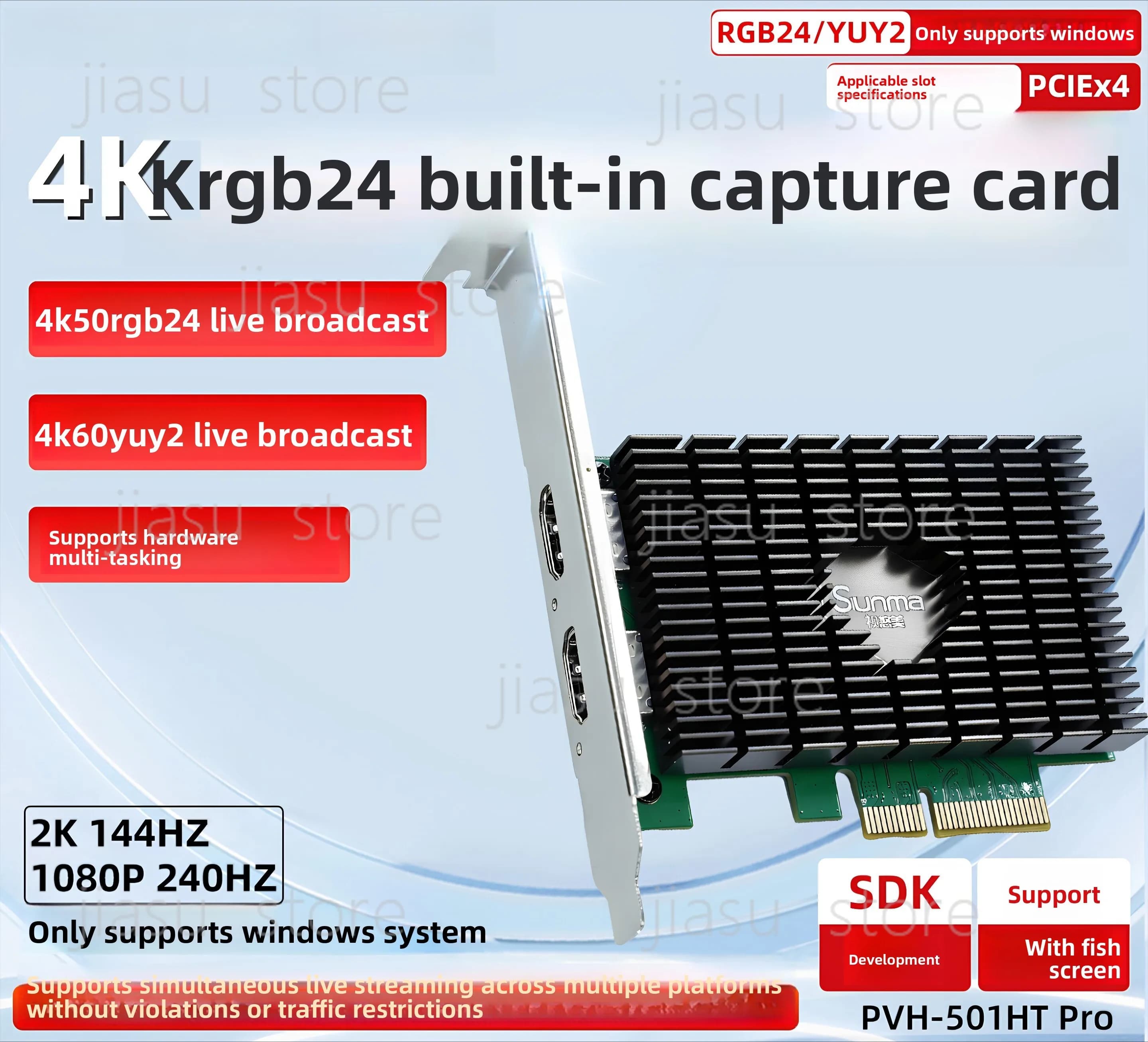 Ultra HD 4K60 HDMI Camera Built-in Capture Card for Multi-platform Simultaneous Broadcasting
