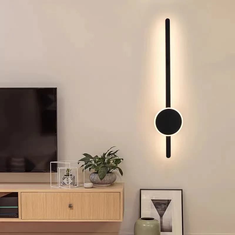 Moderna lampada da parete lineare a LED illuminazione per interni lampada a strisce soggiorno soggiorno divano sfondo lampada decorativa AC85-265V