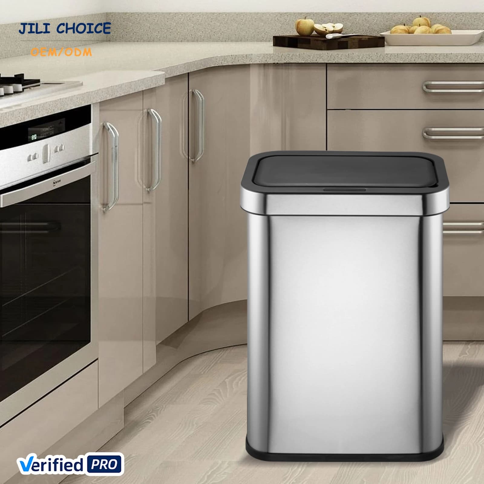 Cestino Intelligente da Cucina Personalizzabile 60L Automatico 50L con Sensore per Riciclaggio in Acciaio Inossidabile