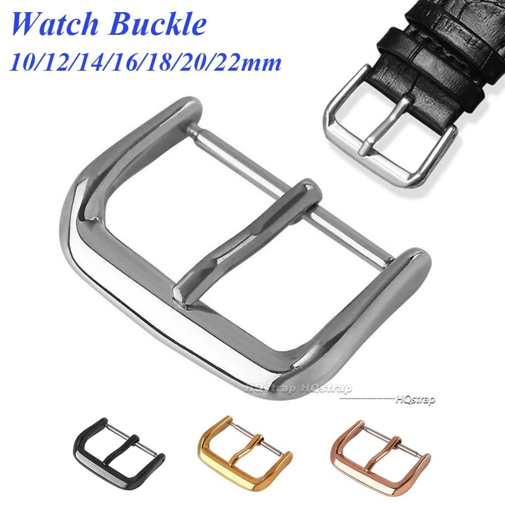 Metal Strap Buckle 16mm 18mm 20mm 22mm Men's Strap Buckle Silver Black Gold Stainless Steel Watch Closure