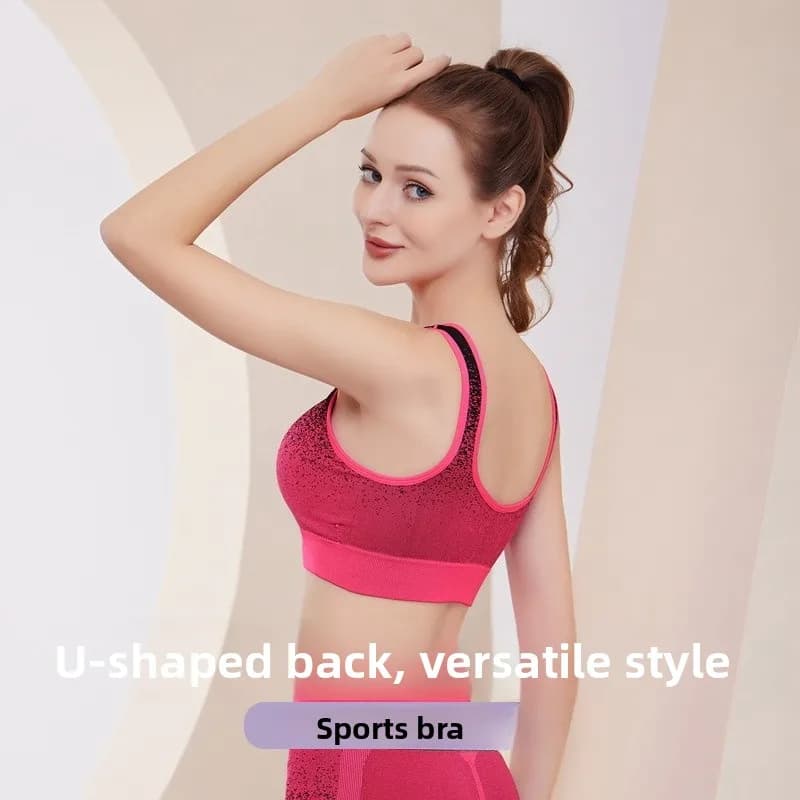 Nuovo Top Sportivo da Yoga con Spalline Incrociate a Y, Reggiseno Intimo da Donna, Strato Base Anti-Luce, con Anello in Acciaio, in Tessuto di Nylon