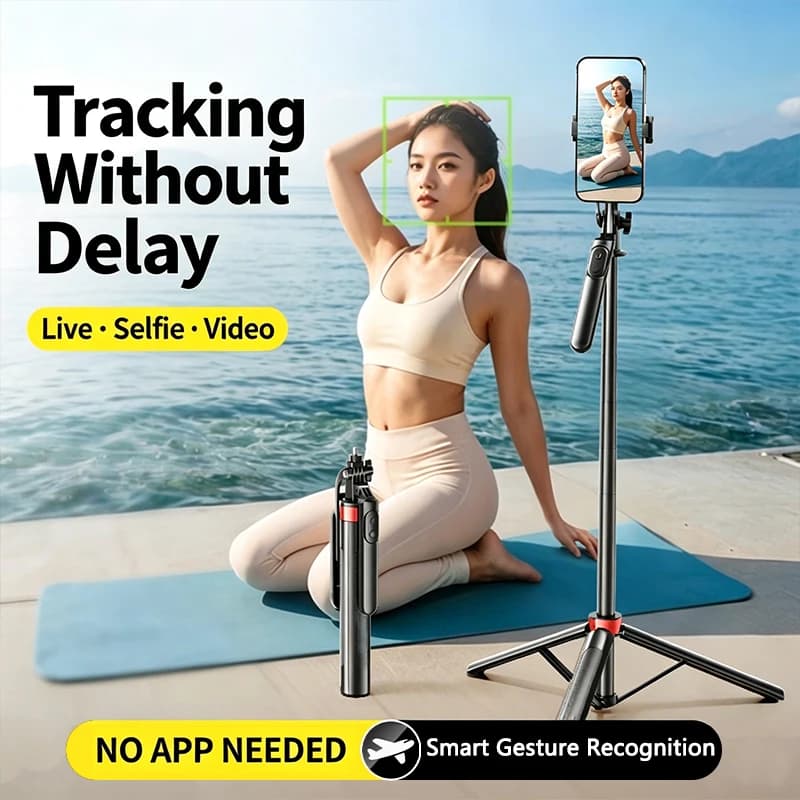 Face Tracking - AI Intelligent Anti-Shake Mobile Phone Stabilizer Handheld Selfie Stick for Vlog Shooting, Live Streaming, and A