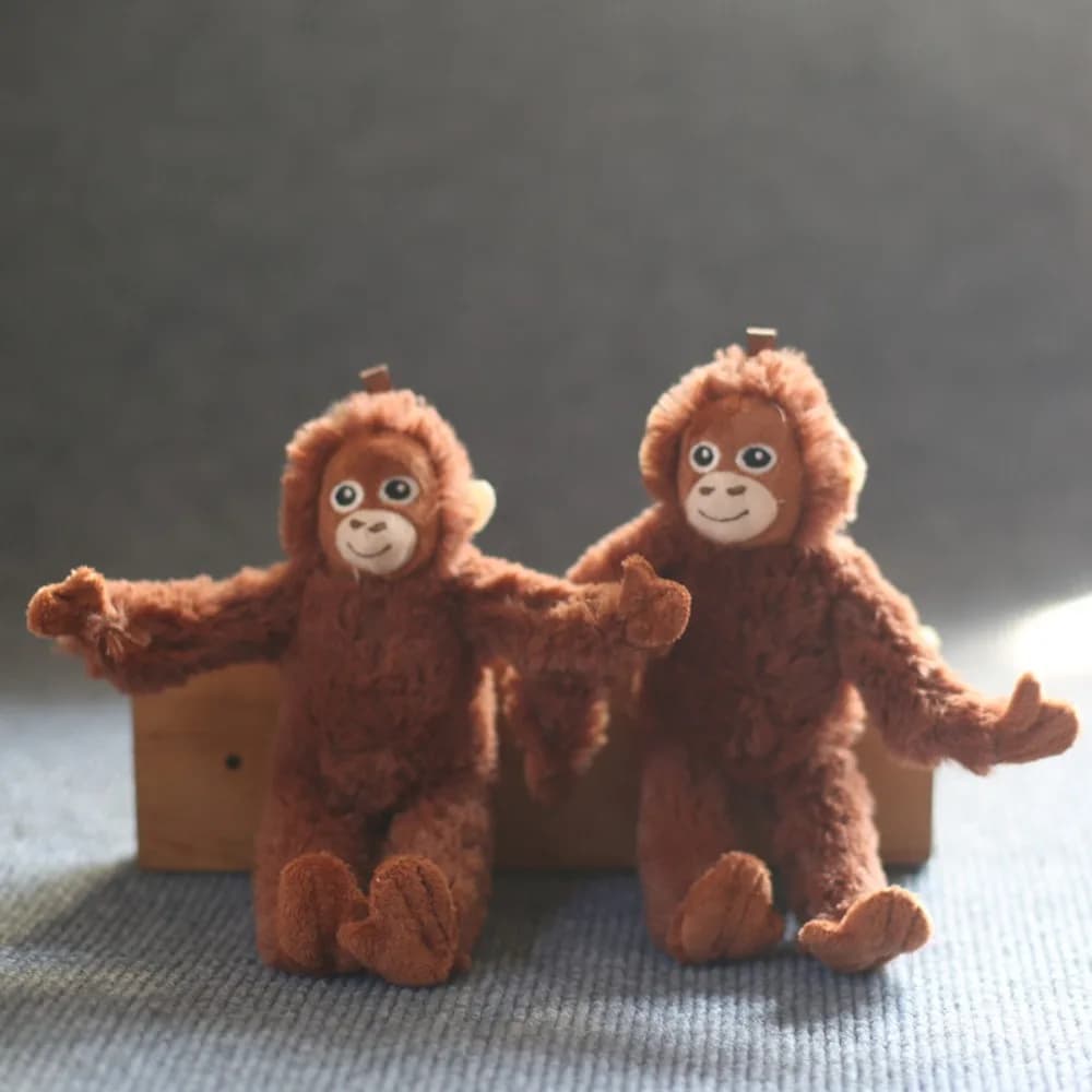 Simpatico Portachiavi con Pendente a Forma di Gorilla da 20 cm, Orangutan Peluche, Scimmia Animale Imbottita, per Ragazzo