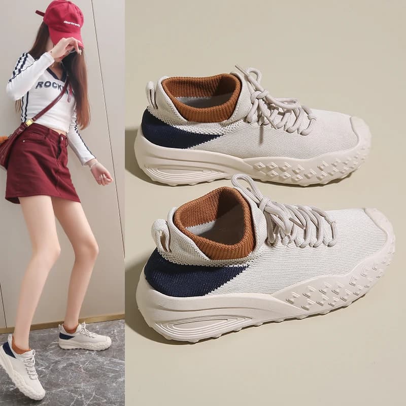 Sneakers Casual Primavera Estate 2026: Scarpe Chunky da Coppia Traspiranti con Suola Spessa Antiscivolo e Resistente all'Usura