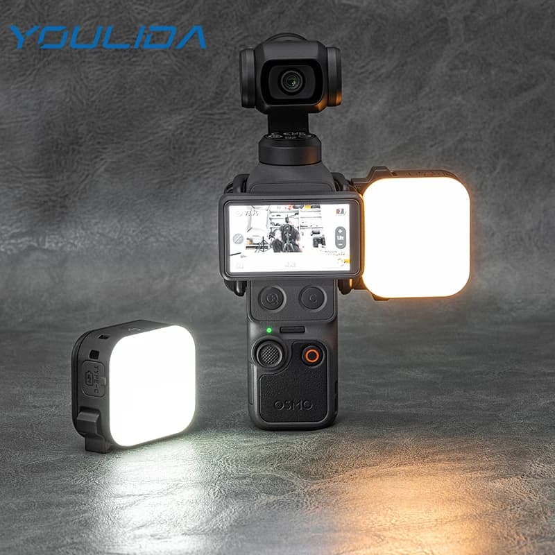Luce di riempimento per DJI Osmo Pocket 4/3, accessori, luce selfie magnetica, 4 temperature di colore, attacco a sgancio rapido, lampada LED a doppia clip