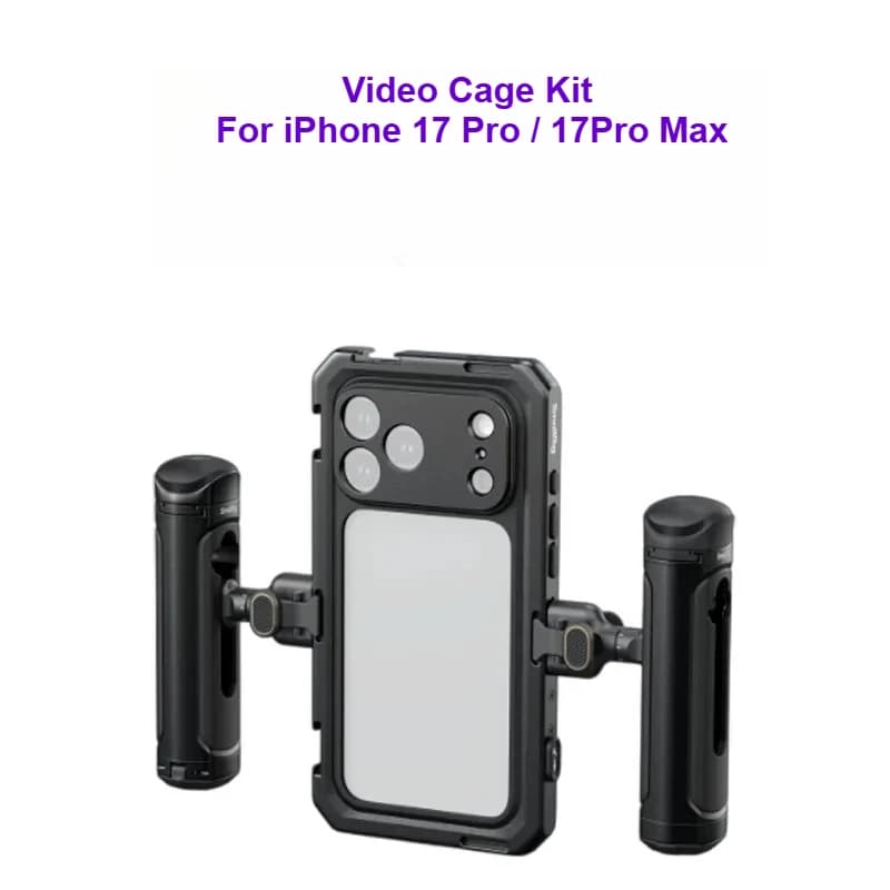 SmallRig For iPhone 17 Pro / 17Pro Max Cage Kit with HawkLock Quick Release Wireless Remote Control Dual Handheld Stabilization