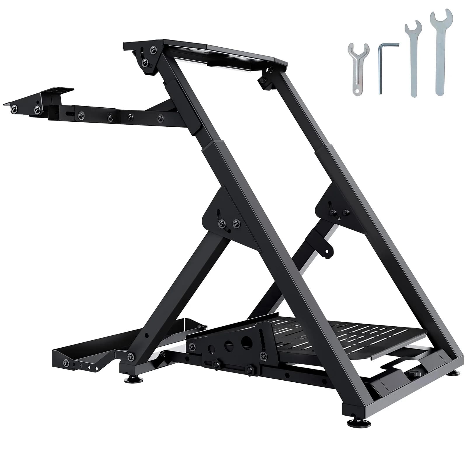 SucceBuy Supporto per volante da corsa pieghevole Base universale regolabile in altezza compatibile con Logitech e Thrustmaster Wheel